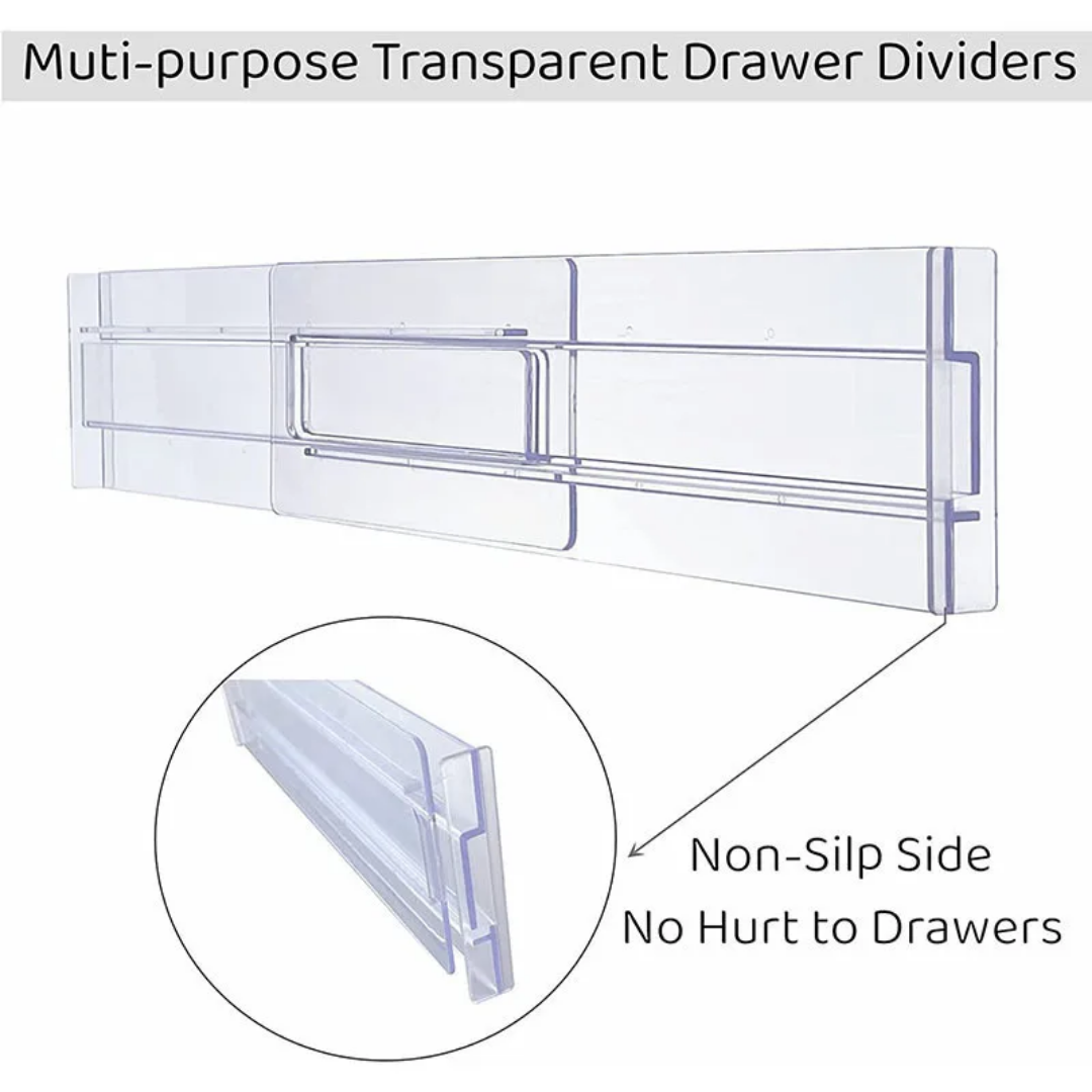 Transparent Plastic Drawer Divider