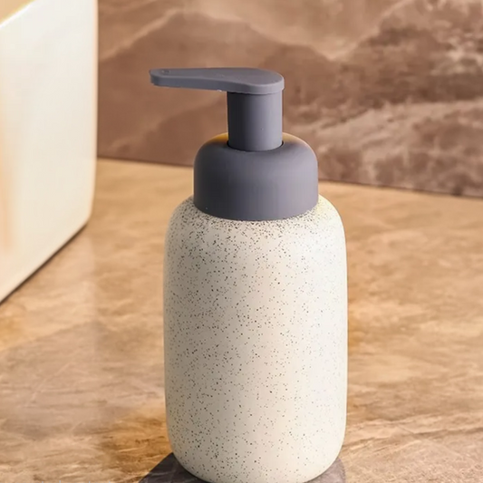 CERAMIC SOAP DISPENSER WITH PLASTIC LID