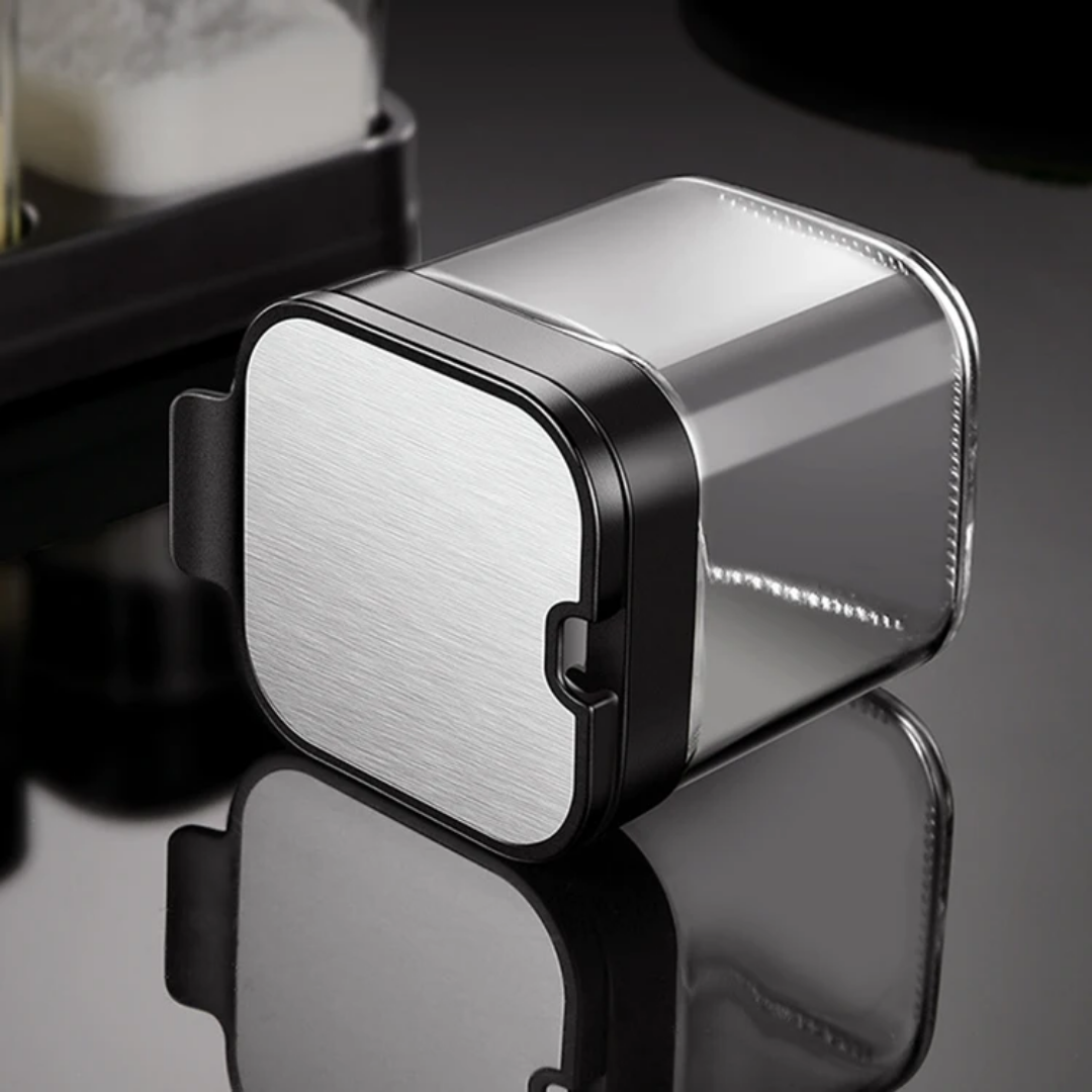 SET OF 3 GLASS JARS WITH STAINLESS STEEL LID