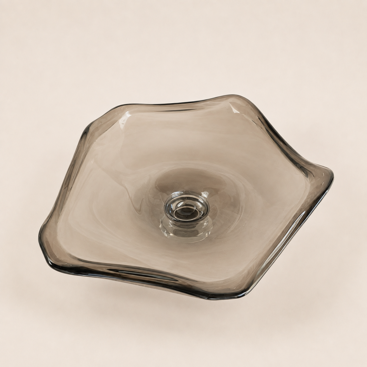 MODERN LARGE  GLASS SERVING TRAY