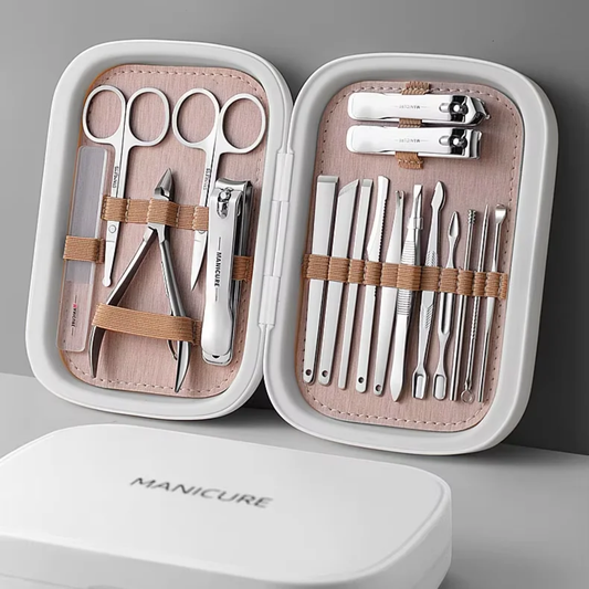 SET OF 18 PCS STAINLESS STEEL MANICURE SET