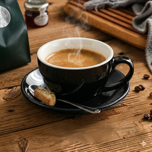 CERAMIC 250 ML MUG WITH PLATE