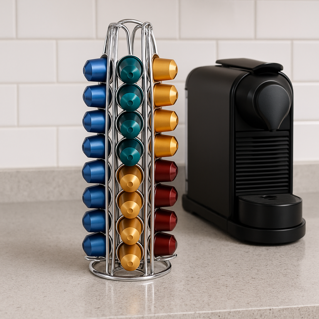 COFFEE CAPSULES ORGANIZER STAND 360 DEGREE 40 CAPSULES