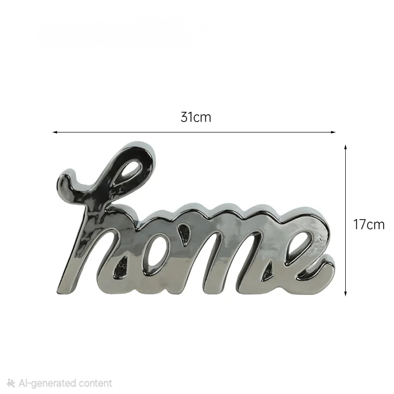 HOME CERAMIC FIGURE 31×4×17 cm CHROME
