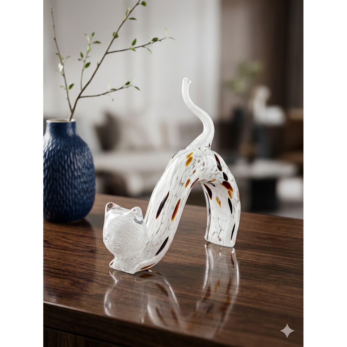 GLASS CHEETAH FIGURE