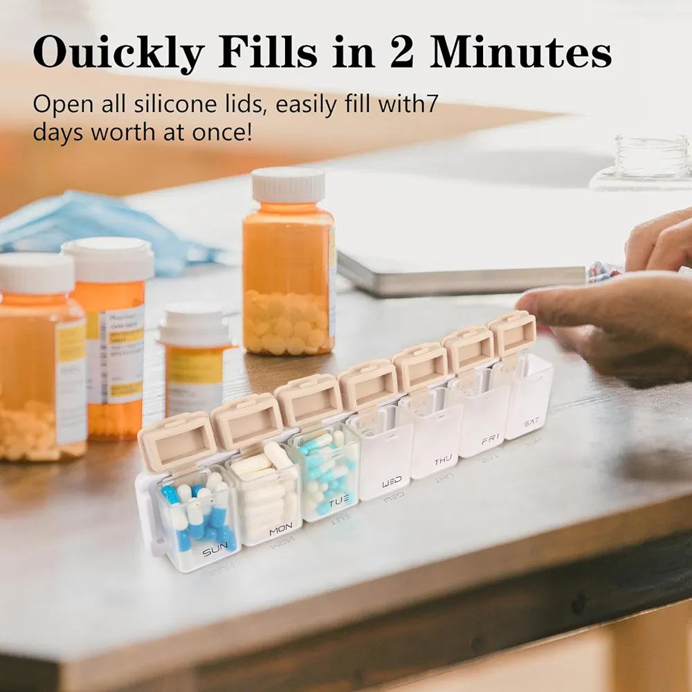 WEEKLY MAGNETIC FRIDGE DRUGS ORGANIZER