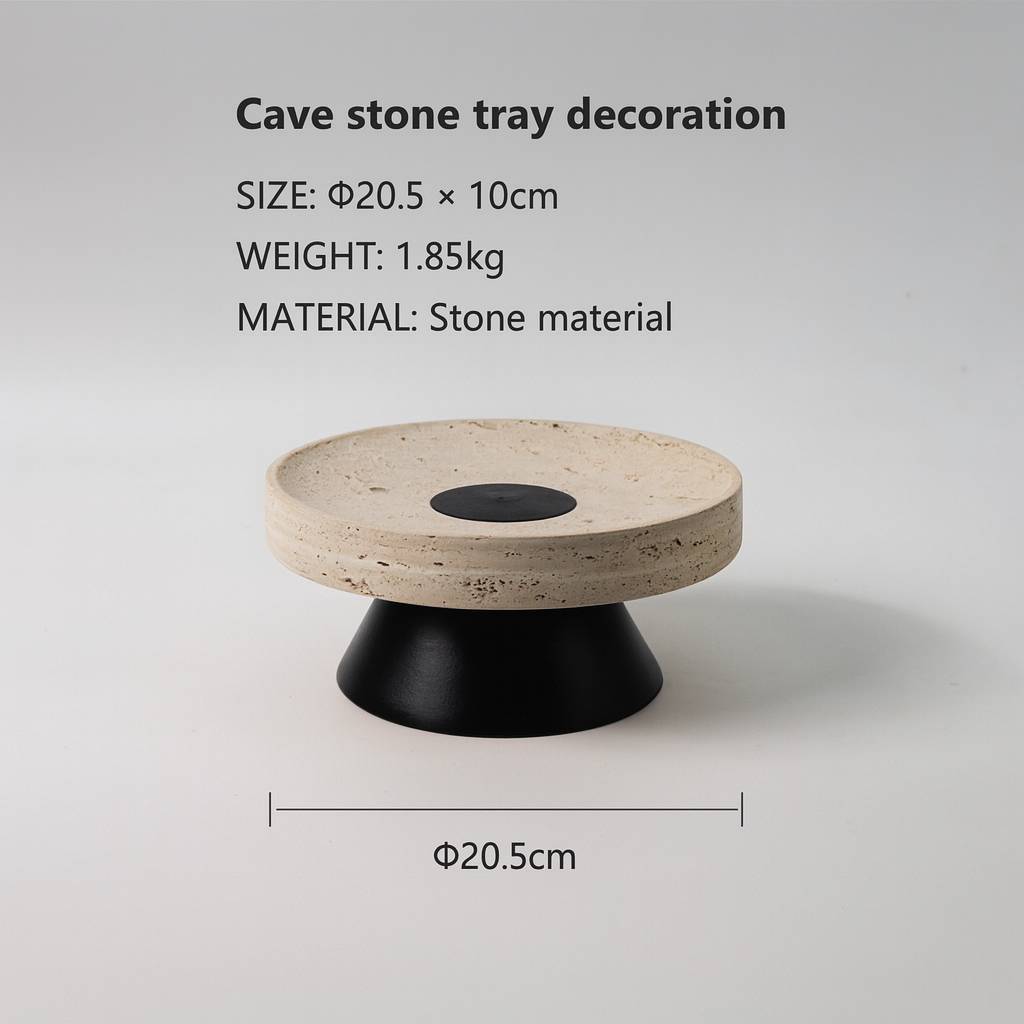 TRAVERTINE FRUIT PLATE