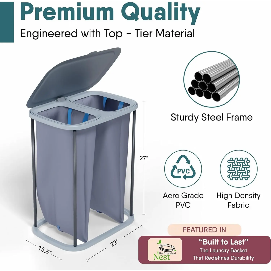 DOUBLE LAUNDRY BASKET 90 LITERS