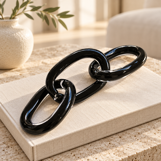 BLACK GLASS CHAIN