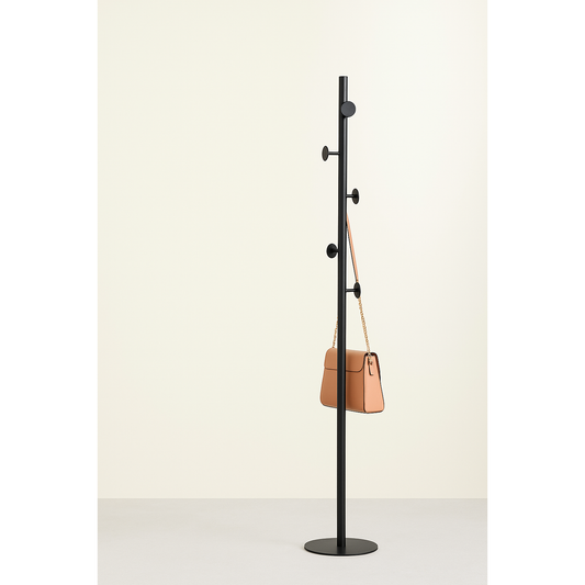 Black Metal Coat rack with marble base