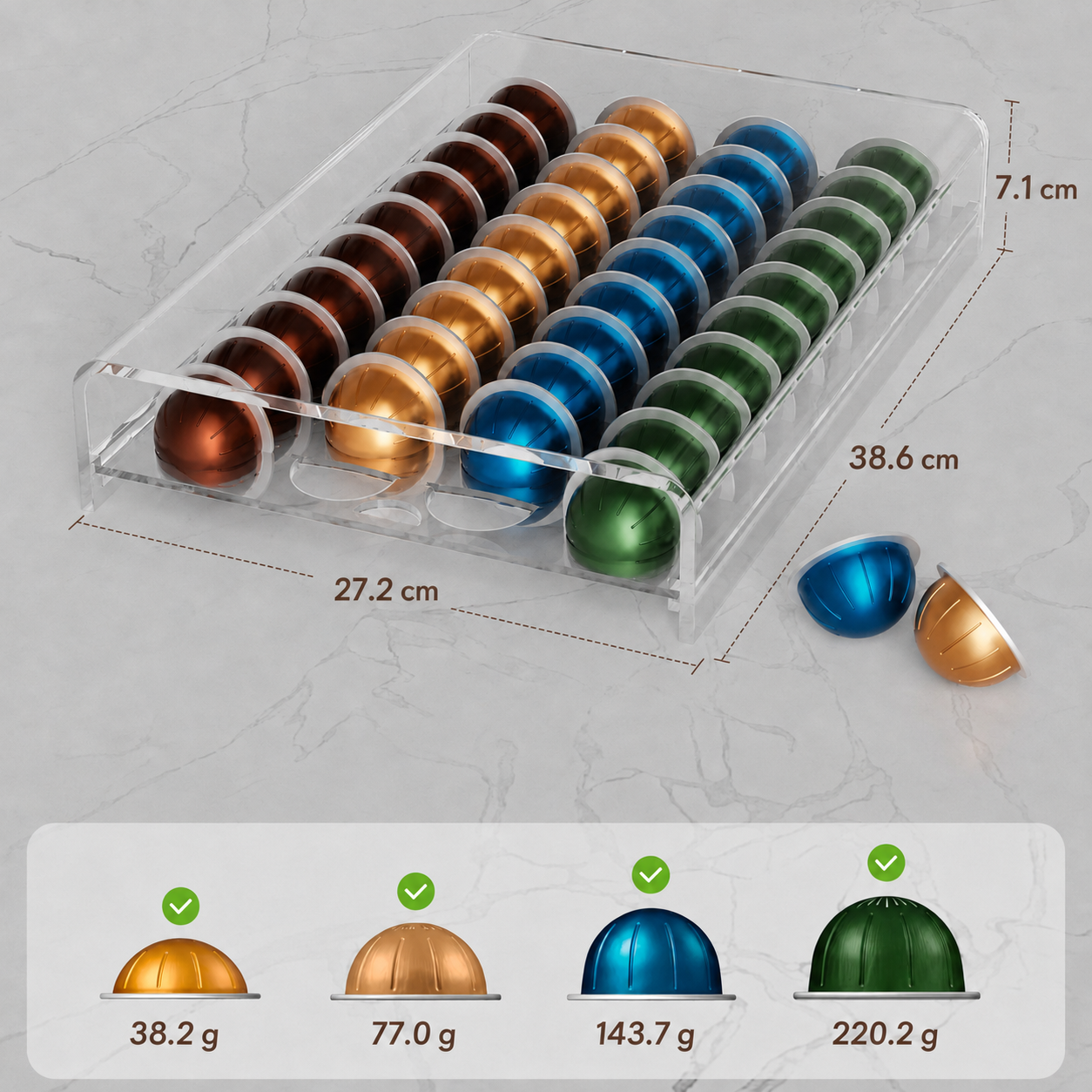 ACRYLIC NESPRESSO VERTUO CAPSULES ORGANIZER