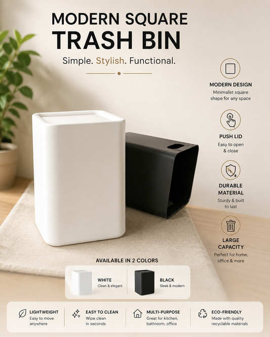 PLASTIC TRASH WITH LID 12 LITERS 33*24*24 cm