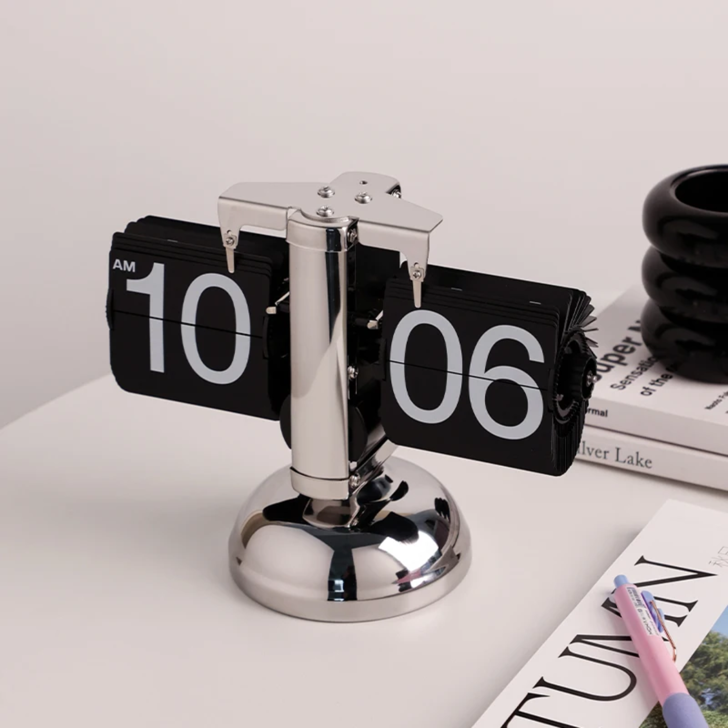 DIGITAL FLIP-PAGE DESK CLOCK