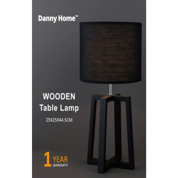 DANNY HOME BLACK WOODEN TABLE LAMP