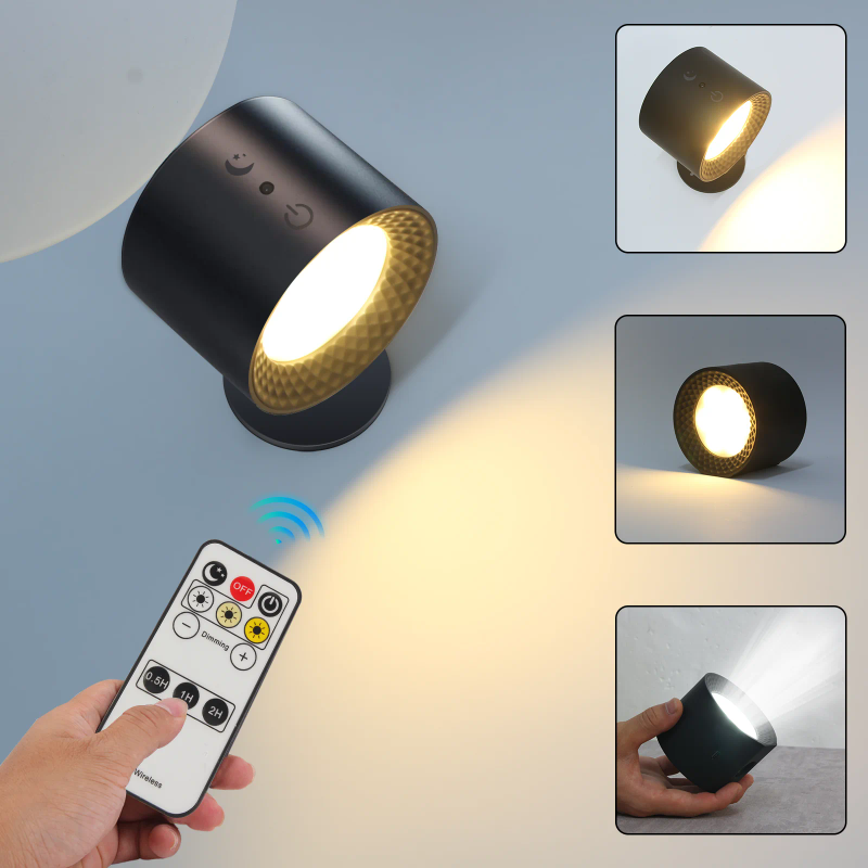 RECHARGEABLE MAGNETIC WALL LAMP WITH REMOTE CONTROL