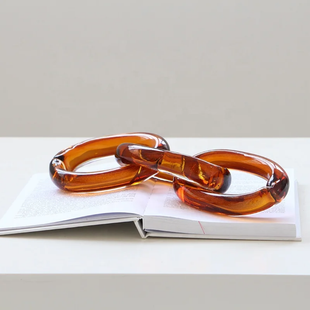GLASS ORANGE CHAIN