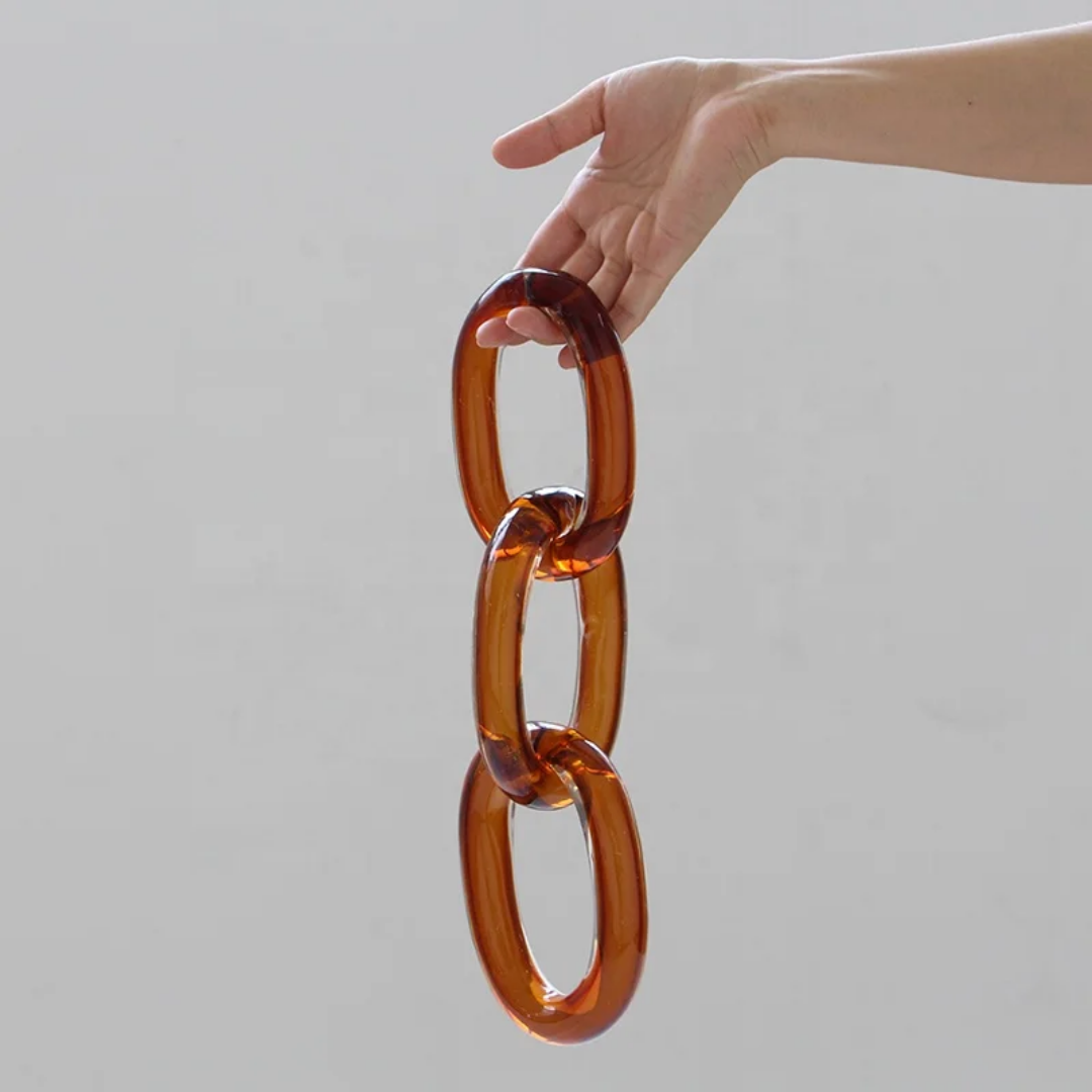 GLASS ORANGE CHAIN