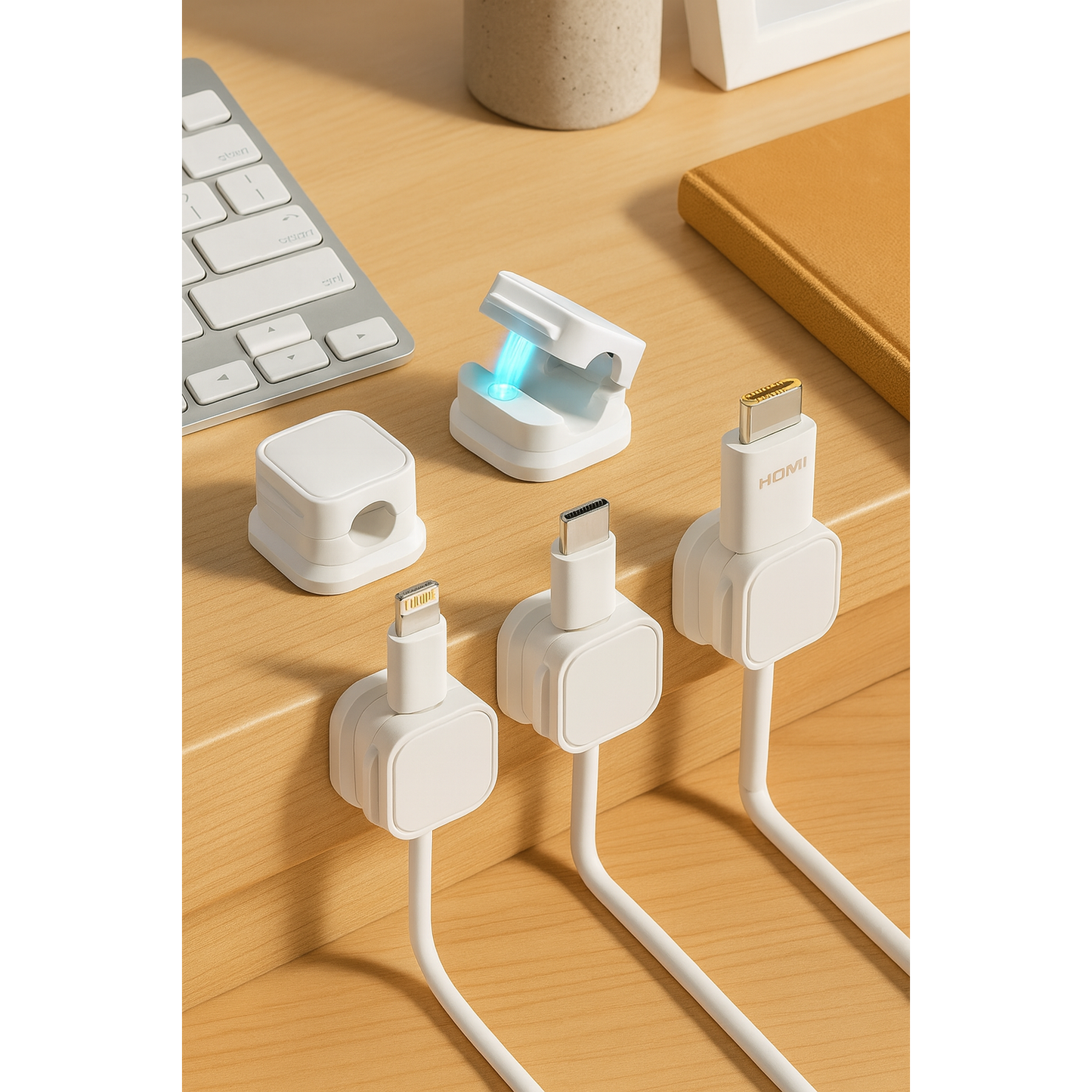 SET OF 6 PCS ADHESIVE CABLE ORGANIZER