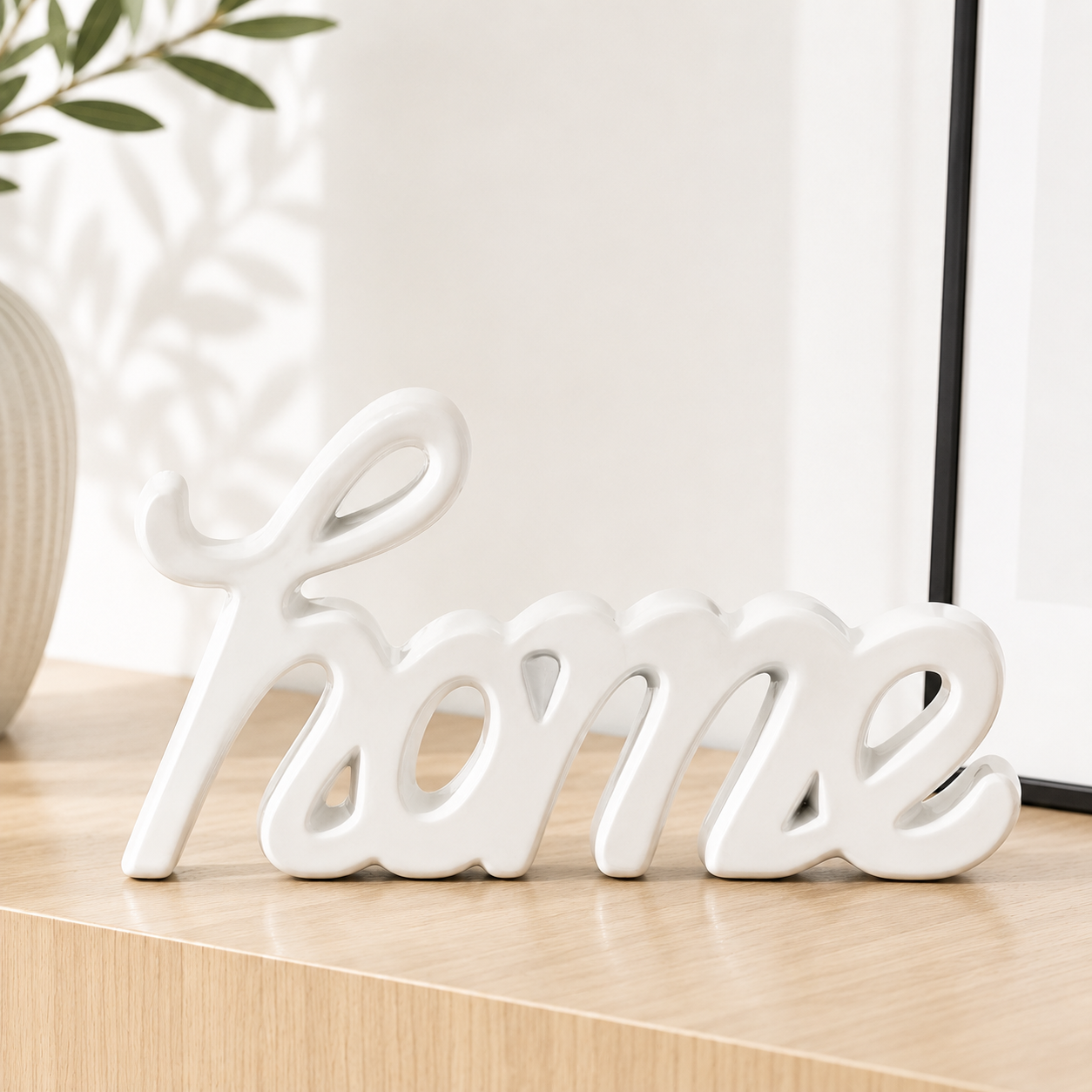 HOME CERAMIC FIGURE 31×4×17 cm WHITE