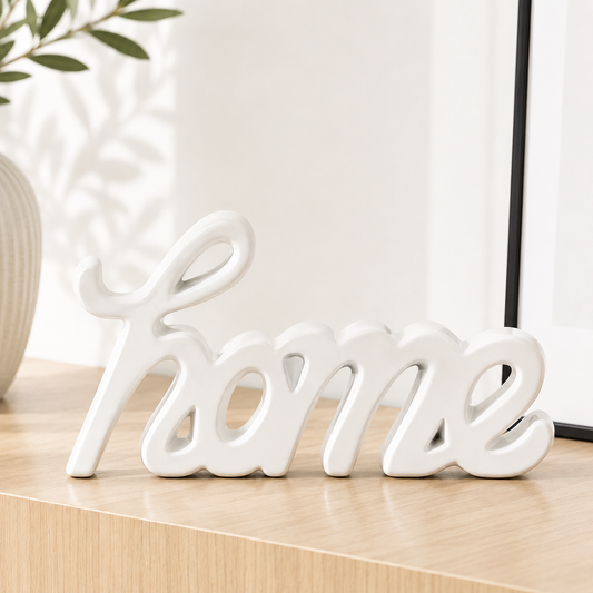 HOME CERAMIC FIGURE 31×4×17 cm WHITE