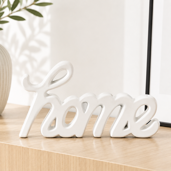 HOME CERAMIC FIGURE 31×4×17 cm WHITE