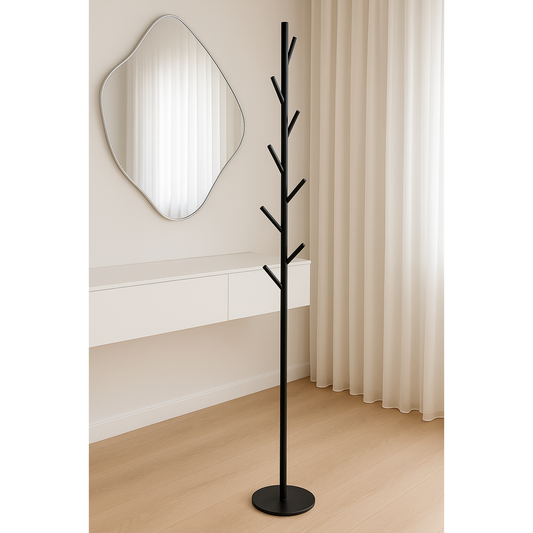 BLACK Metal Coat rack with marble base