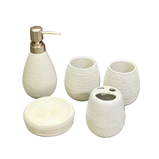 CERAMIC SOAP DISPENSER SET OF 5 PCS
