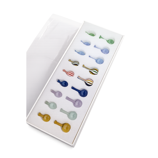 SET OF 18 MINI GLASS DECOR JARS ( WITHOUT PLATE)