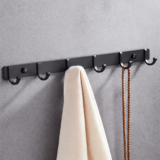 STAINLESS STEEL WALL 6 HOOKS WITH GLUE