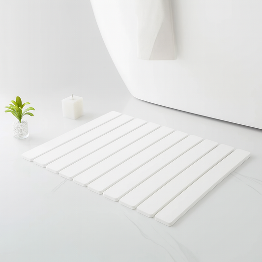 WHITE DIATOMITE STONE BATHROOM DRYING MAT
