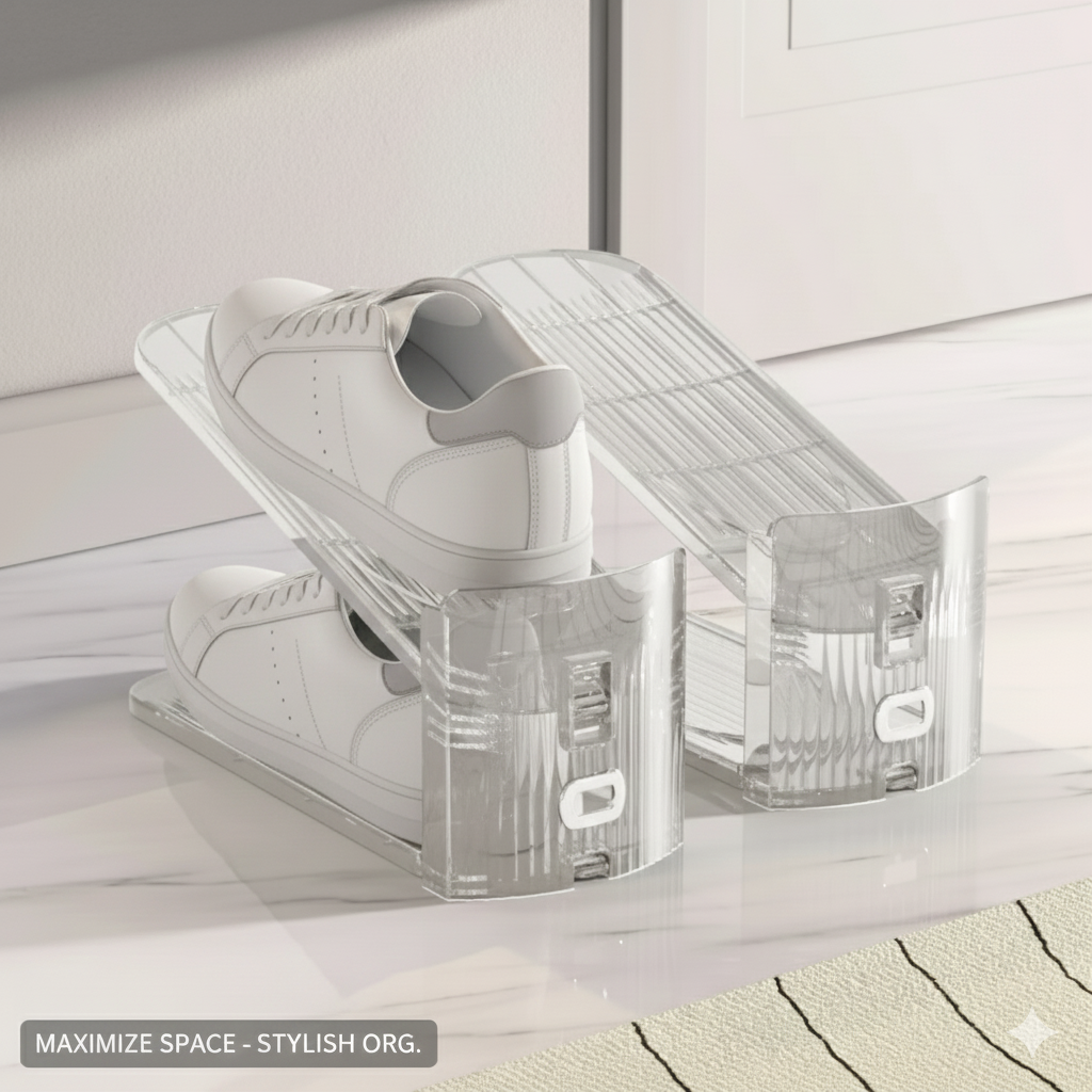 TRANSPARENT SHOE RACK ORGANIZER