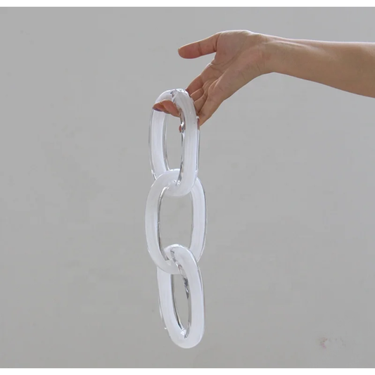 WHITE GLASS CHAIN