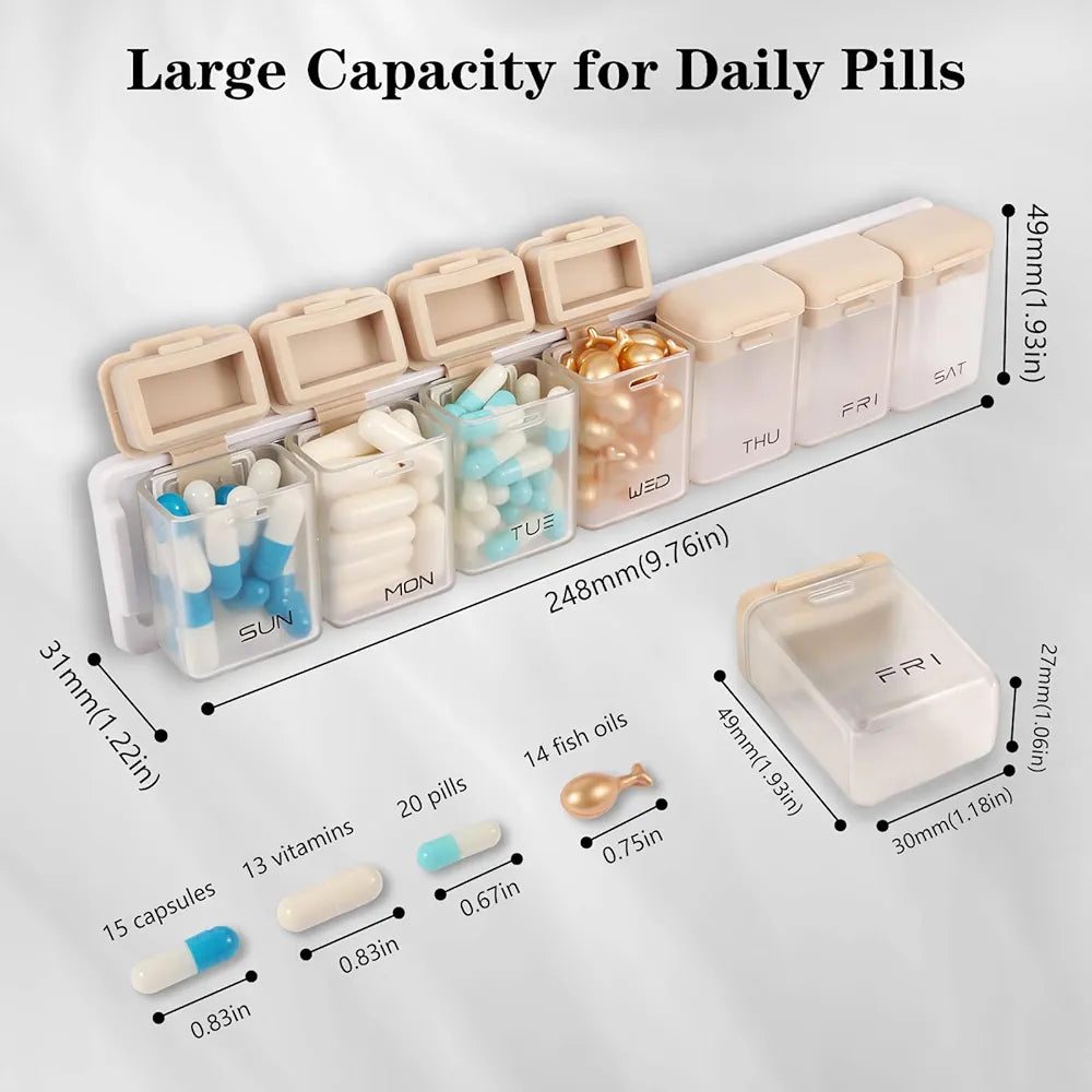 WEEKLY MAGNETIC FRIDGE DRUGS ORGANIZER