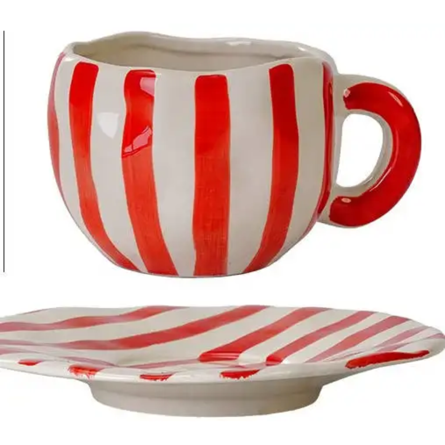 CERAMIC MUG WITH PLATE 360 ML