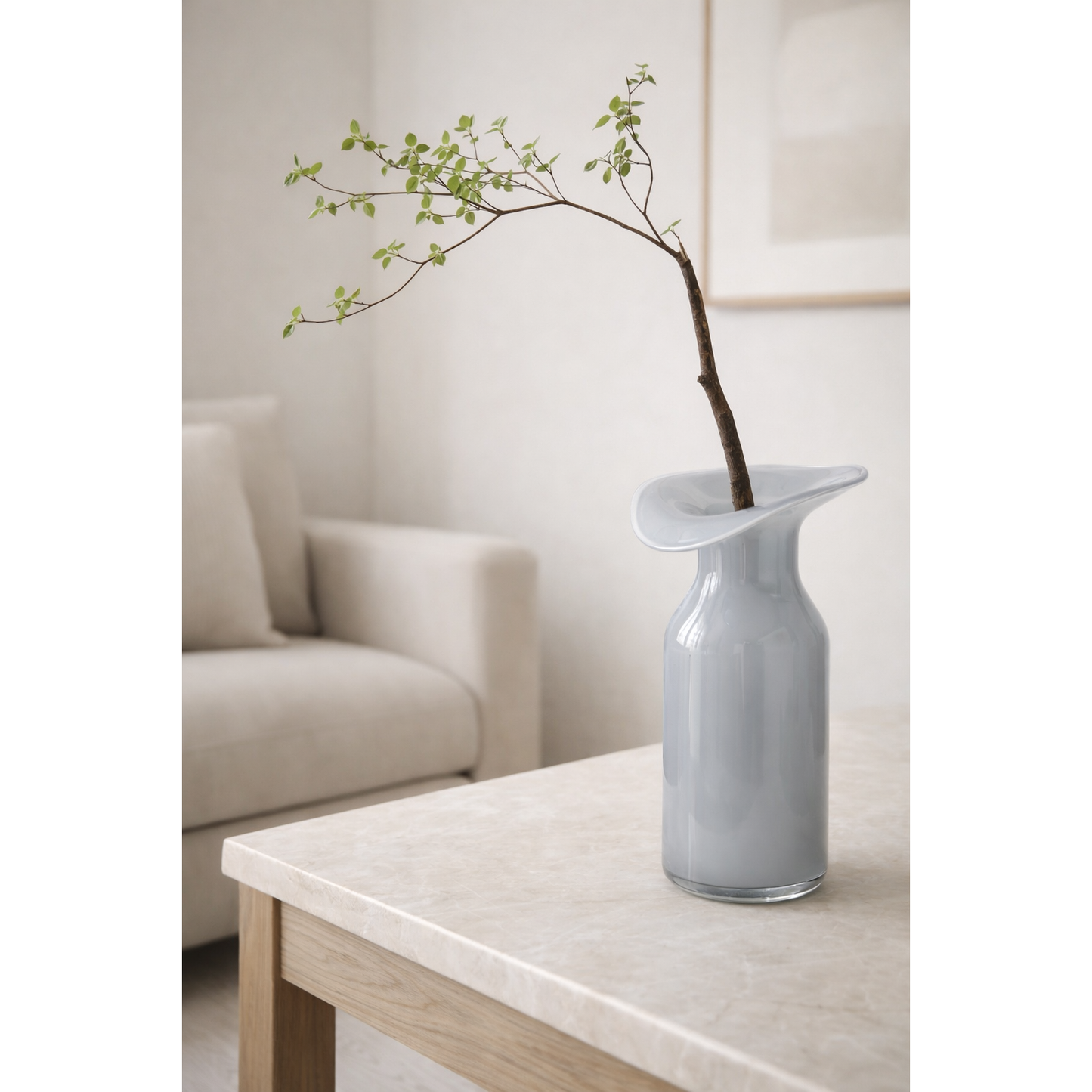 GREY GLASS VASES