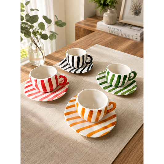 CERAMIC MUG WITH PLATE 360 ML
