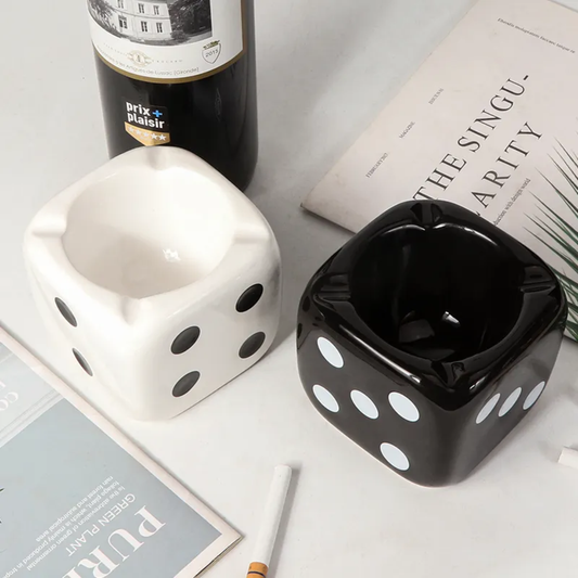 CERAMIC DICE ASHTRAY