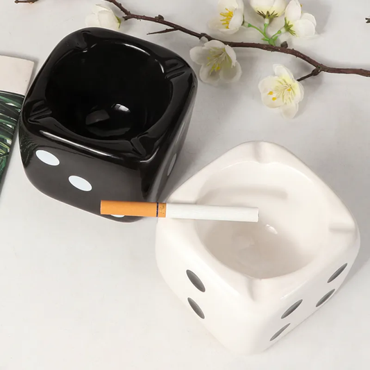 CERAMIC DICE ASHTRAY