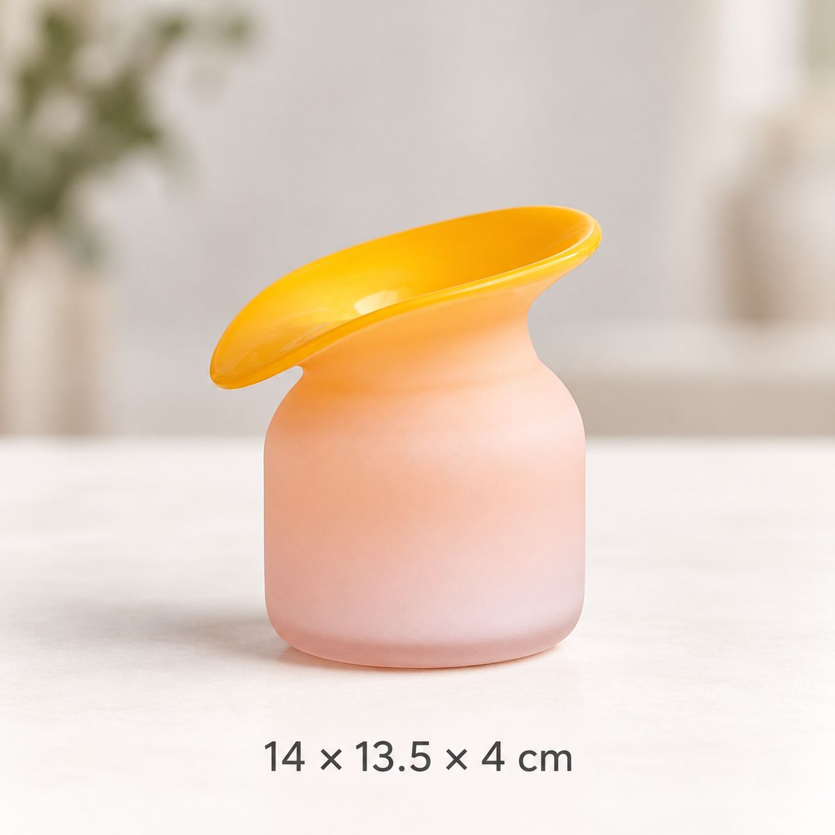 GLASS ORANGE VASES