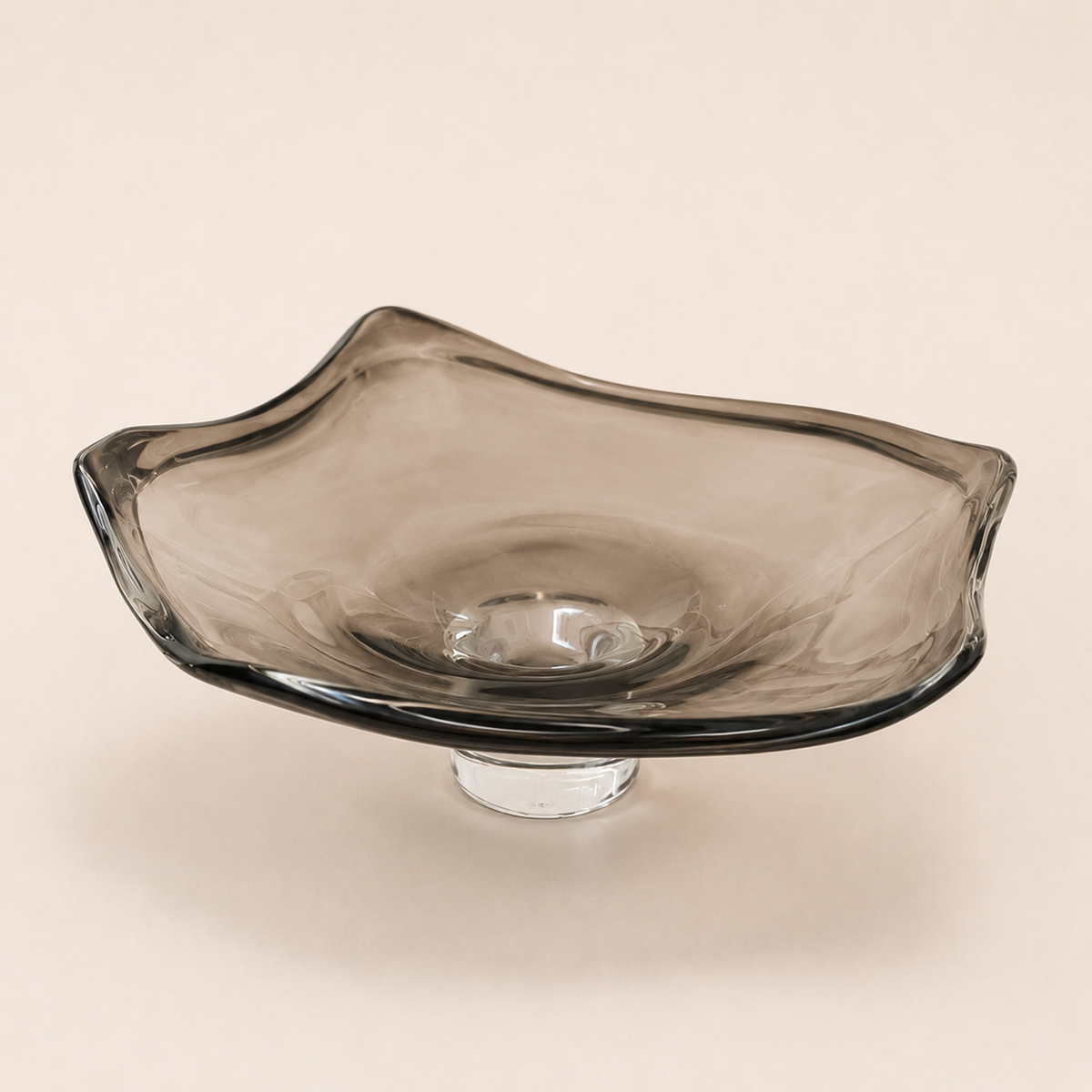 MODERN LARGE  GLASS SERVING TRAY