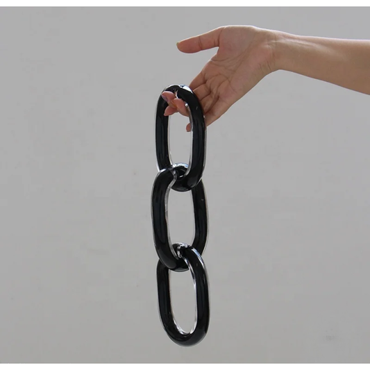 BLACK GLASS CHAIN