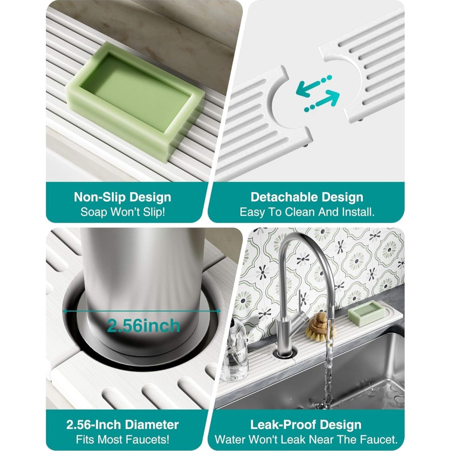Diatomite Stone Fast Drying Faucet Mat for Sink