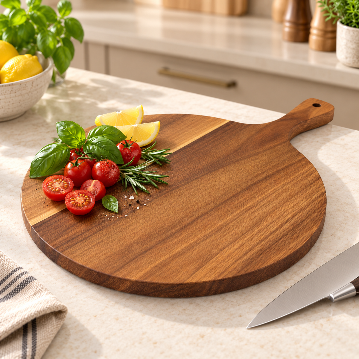 ACACIA WOOD CUTTING BOARD 42*30.5* 1.5 cm