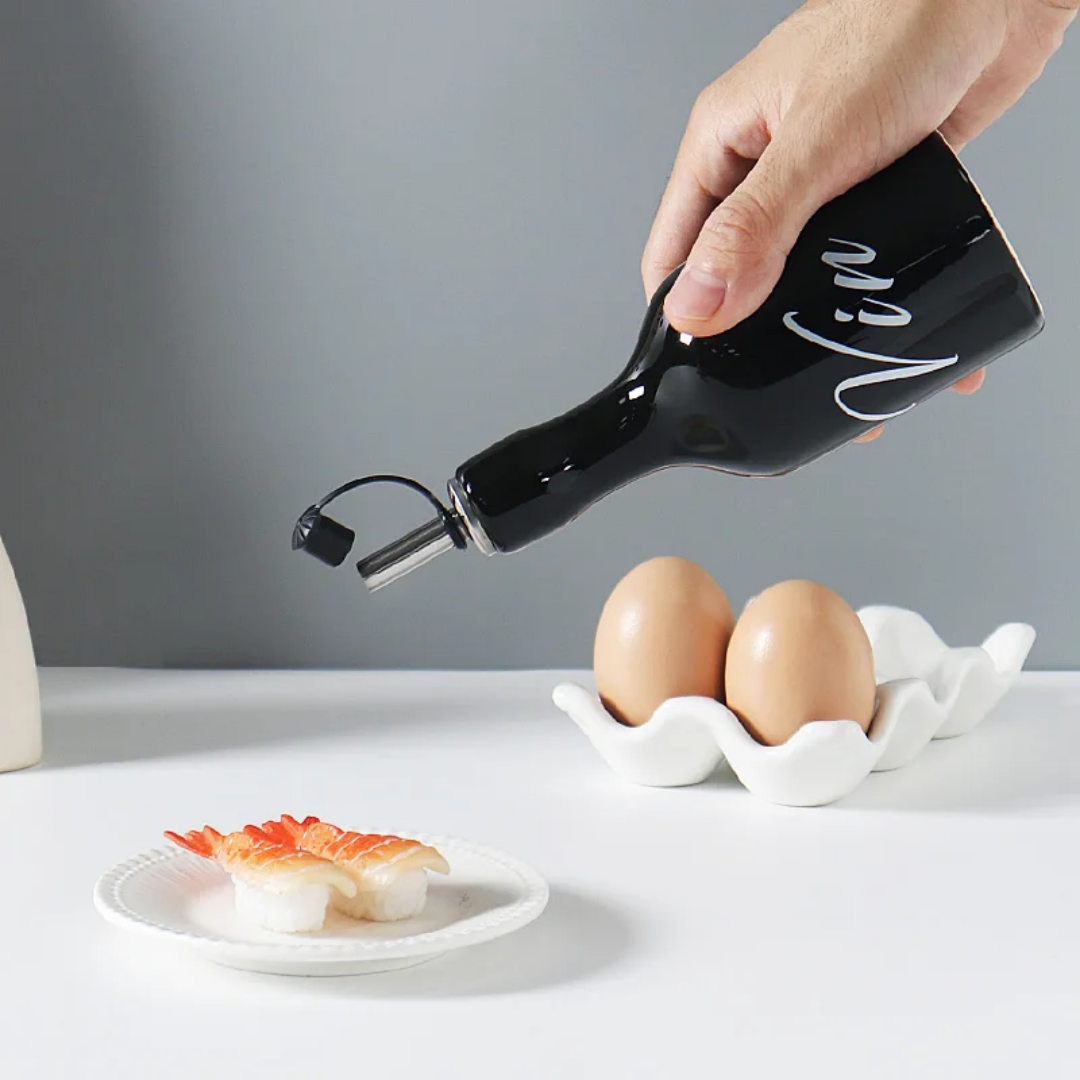 CERAMIC OIL AND VINEFAR BOTTLES