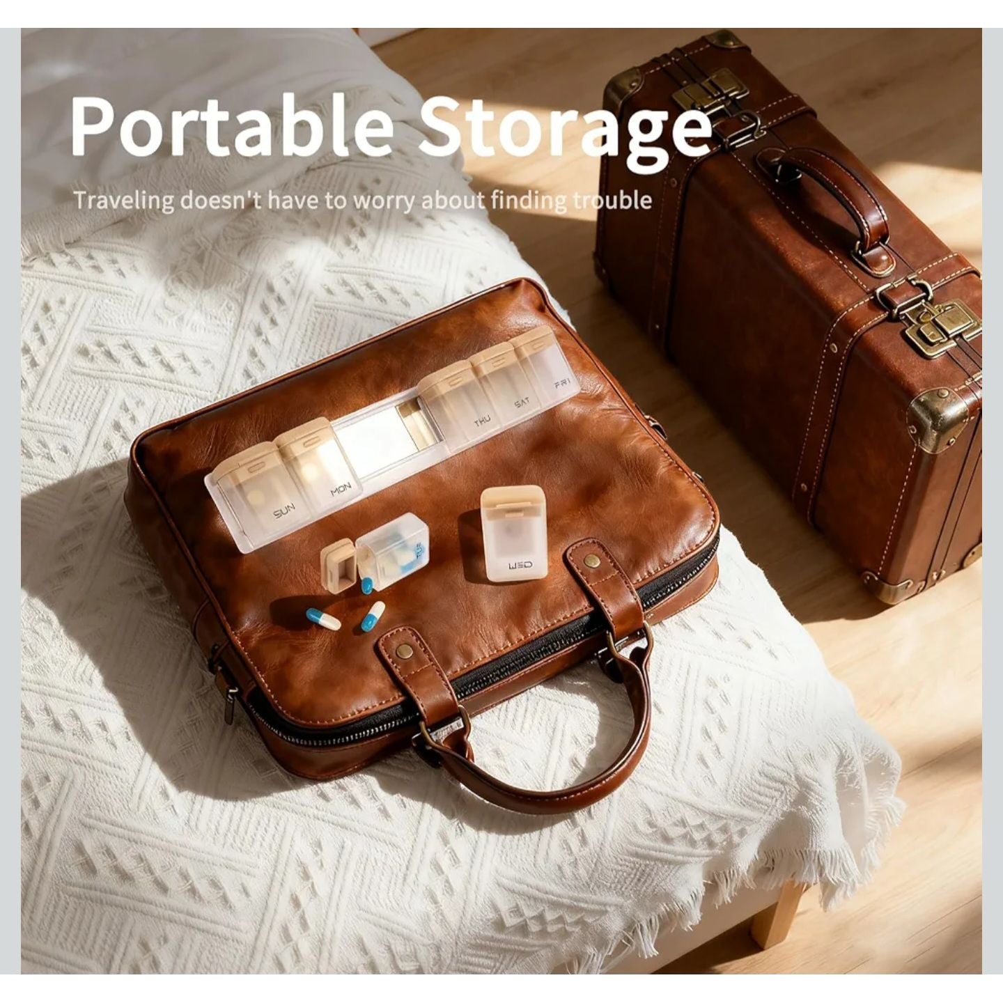 WEEKLY MAGNETIC FRIDGE PILLS ORGANIZER
