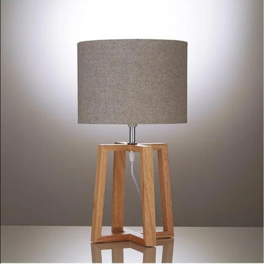 DANNY HOME GREY WOODEN TABLE LAMP
