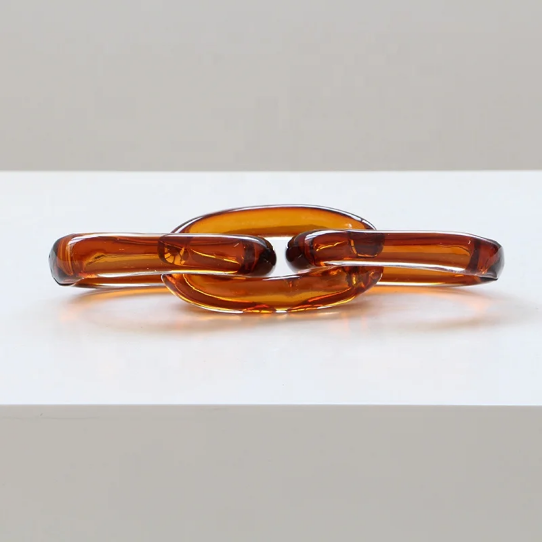 GLASS ORANGE CHAIN