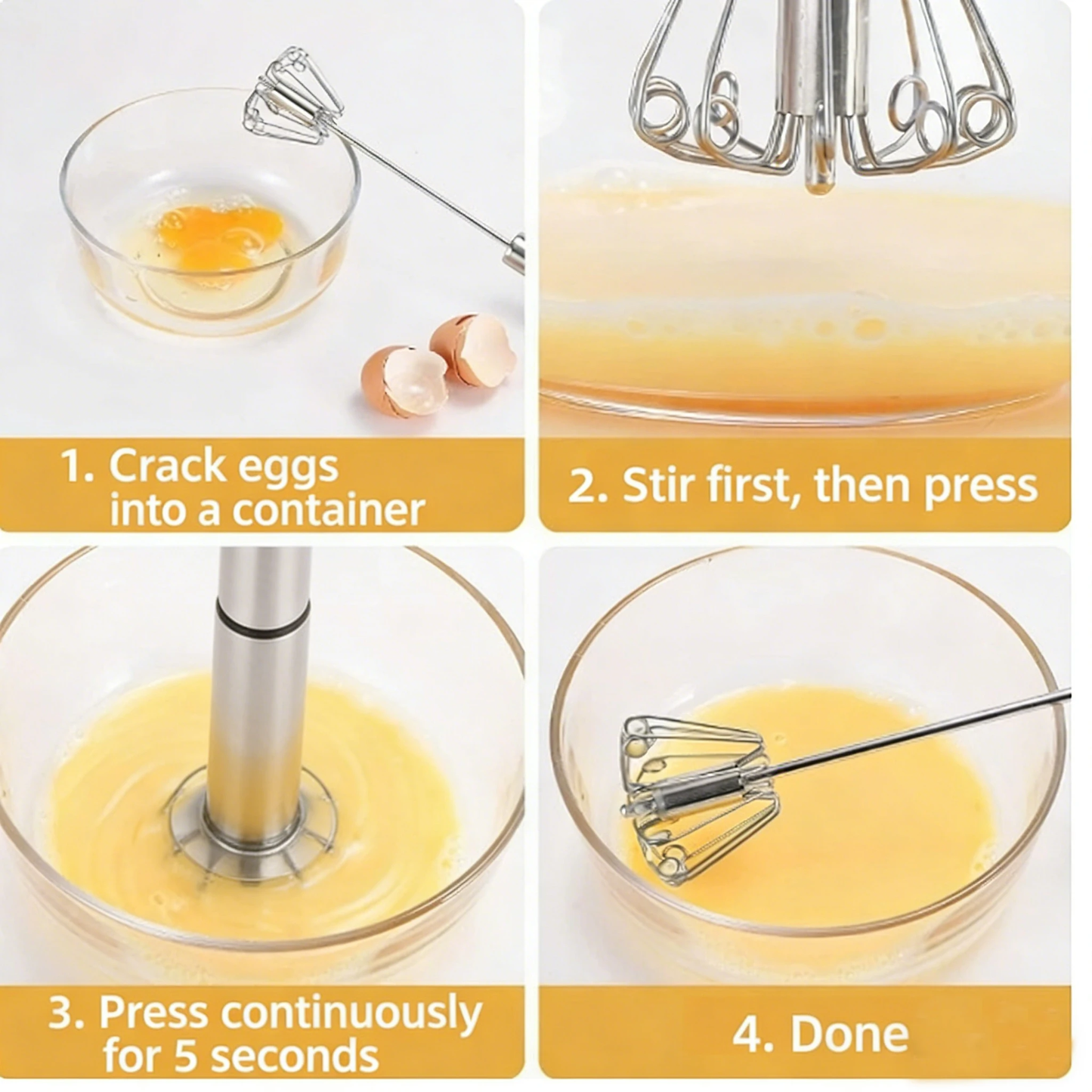 MANUAL STAINLESS STEEL PUSH DOWN WHISKER
