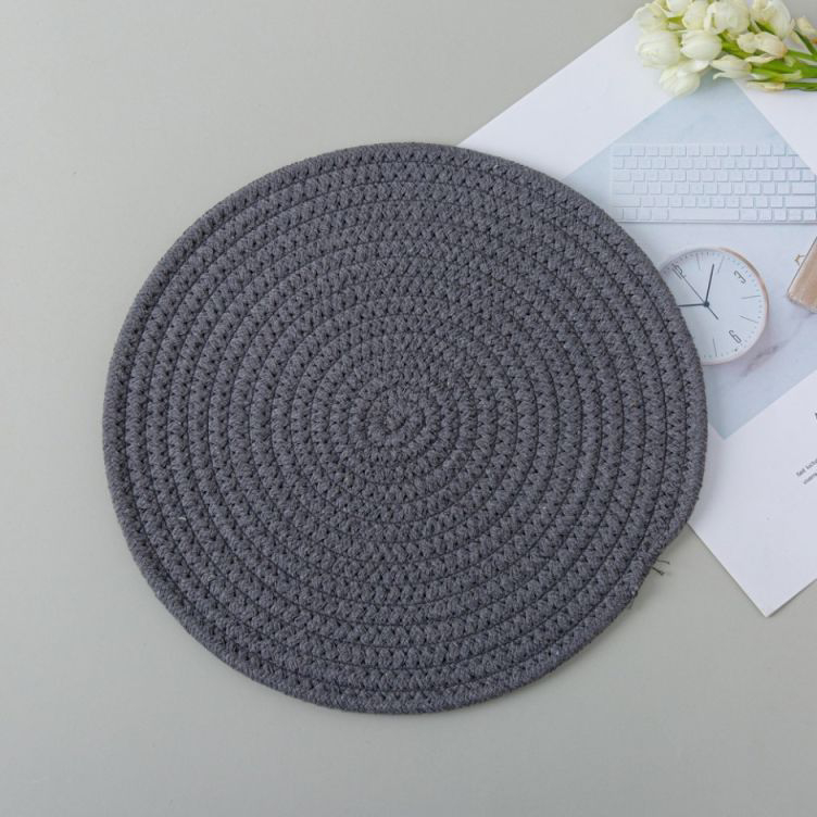 woven cotton round placemat table mat coaster