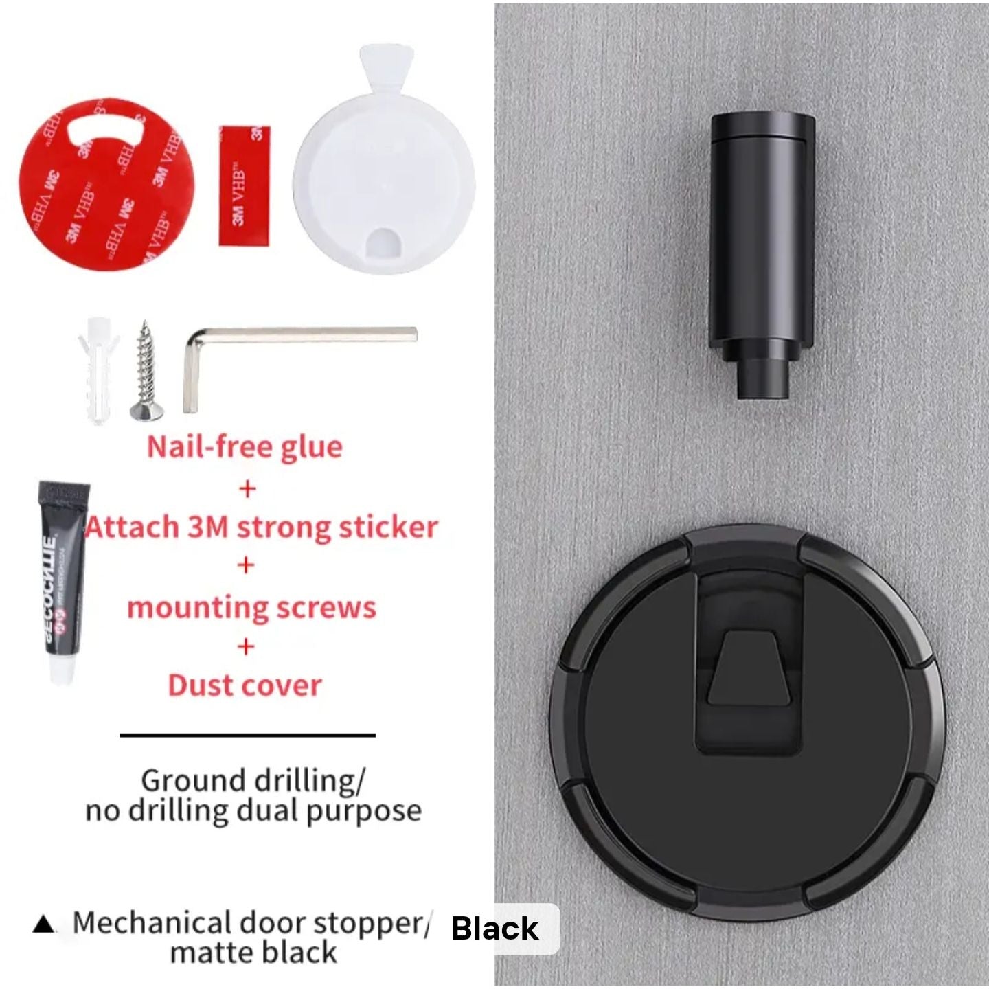 ADHESIVE DOOR STOPPER